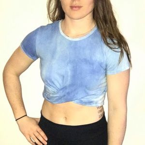 Washed Blue Crop Top